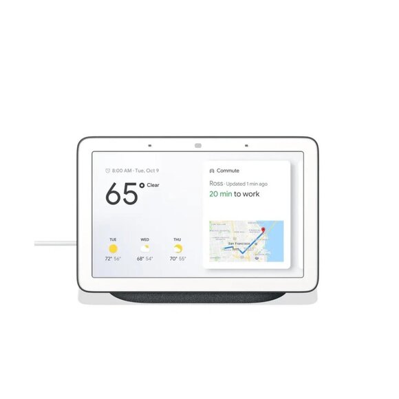 Google Nest Hub (GA00516-US) Smart Display with Google Assistant - Chalk - Picture 2 of 16